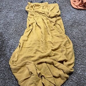 Forever 21 Mustard Strapless Top